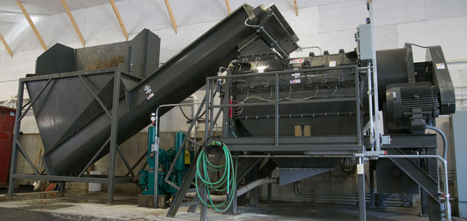 depackager Agri-Cycle's Depackager machine, which removes food waste from packaging.