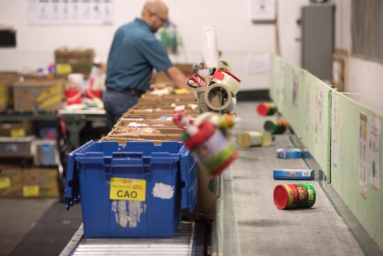 Agri-Cycle EnergyPhotos by Brian Fitzgerald. Photo of Good Shepherd Food Bank loading food into boxes.