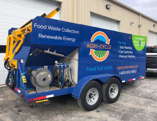 food waste container cleaning trailer