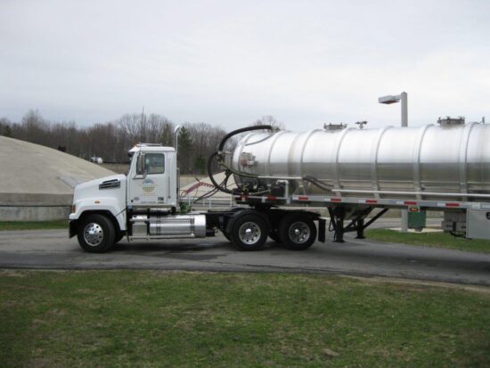 Agri-Cycle Tanker Truck An Agri-Cycle tanker truck pulling into an AD facility.